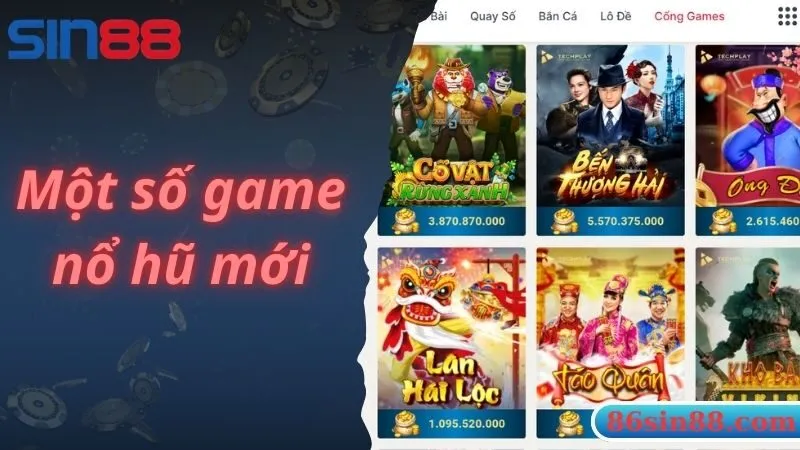 Một số game nổ hũ mới